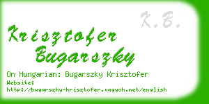 krisztofer bugarszky business card